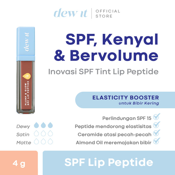 Dew It - Plump & Glow SPF Lip Peptide (Dewy Nude)