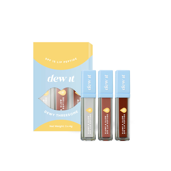 Dew It - Plump & Glow SPF Lip Peptide (Threesome)